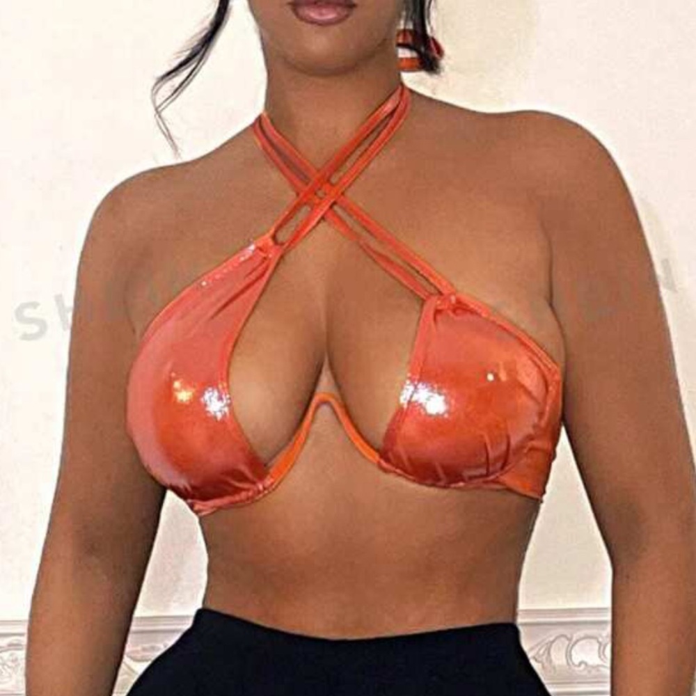 SHEIN Orange going out top
